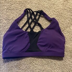 BuffBunny Namastay Purple and Black Sports Bra